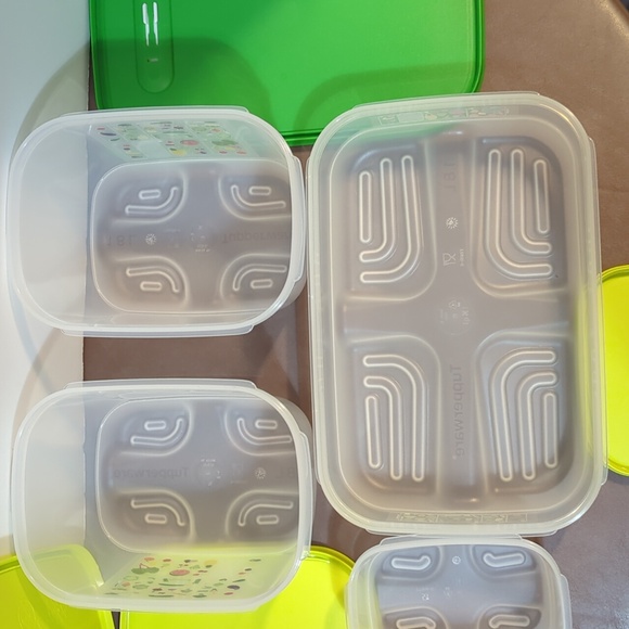 Tupperware Fridge Smart 4 Container Set Excellent Preowned Condition - Picture 10 of 16